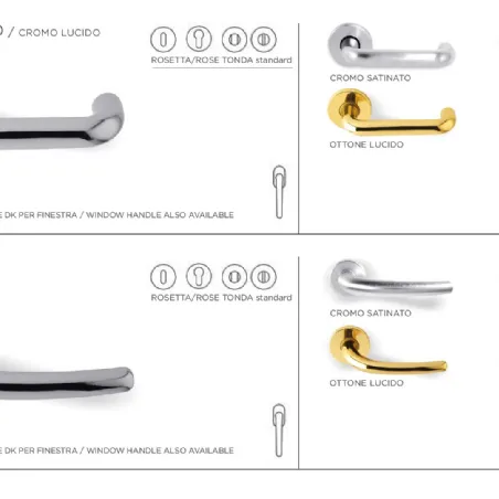 Maniglie per porte interne con rosetta Maniglia porta interna Oro